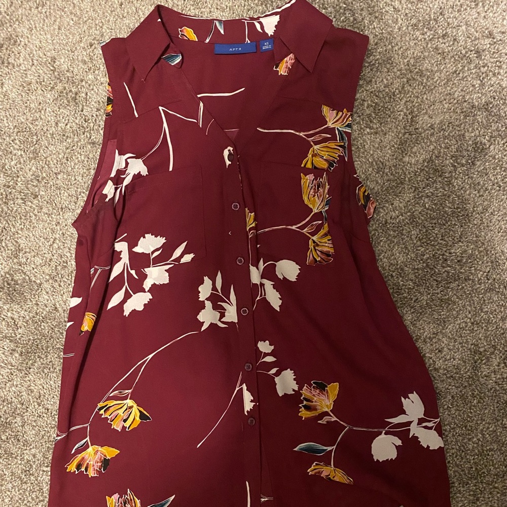 Apt. 9 Collared Tank Blouse